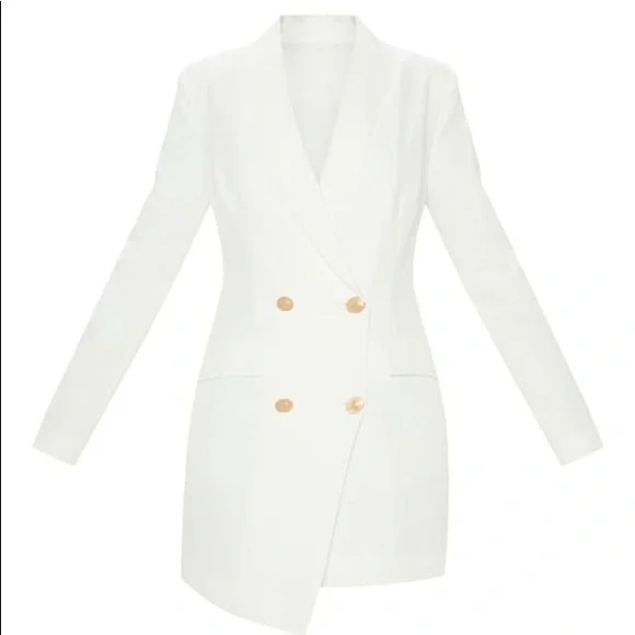 White Blazer Dress - Picture 3 of 4